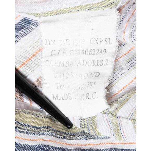 J&J Mens XXL Striped Button Up Shirt White - Picture 6 of 7